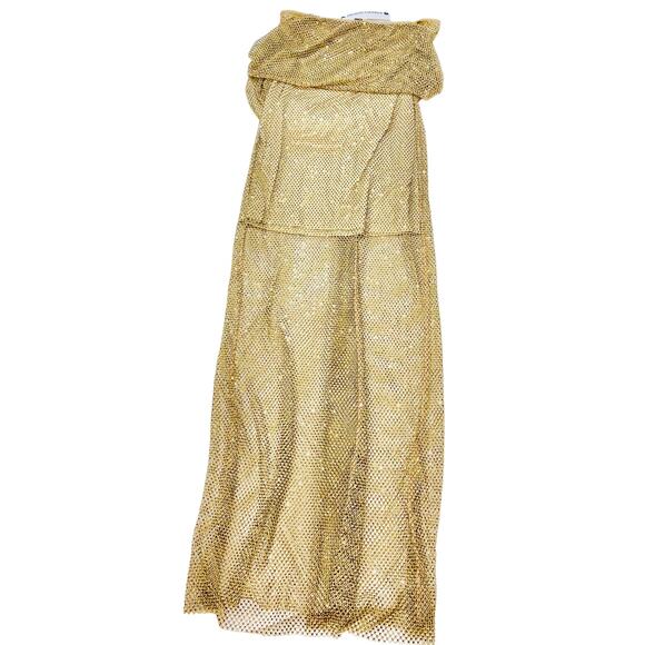 Productseeker Dresses & Skirts - Productseeker Gold Dress Women Medium Night Formal Shimmering Modern Cocktail
